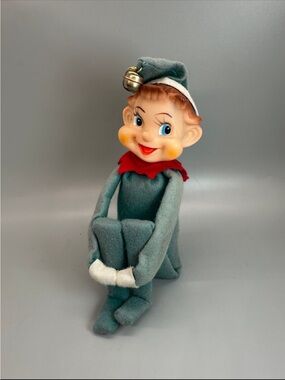 Vintage Christmas Knee hugger Pixie Elf Made in Japan Kitsch